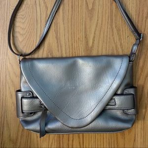 Nicole Miller Silver Envelope Purse